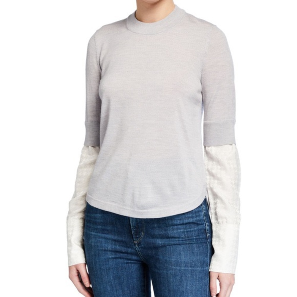 Veronica Beard Roscoe Mixed Media Sweater XS